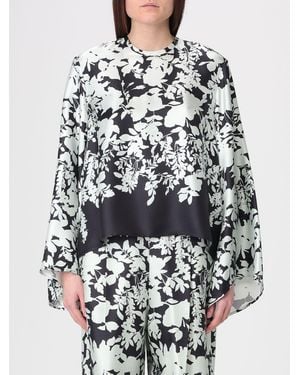 Agnona Floral Silk Blouse - White