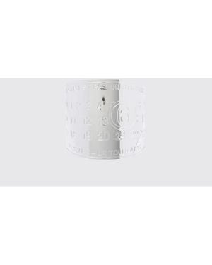 MM6 by Maison Margiela Engraved Numeric Logo Cuff Bracelet - White