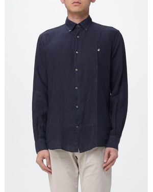 Brooksfield Casual Linen Shirt - Blue