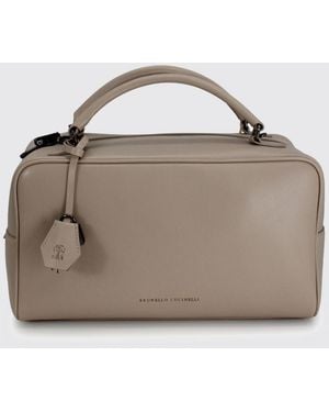 Brunello Cucinelli Boston Explorer Leather Handbag - Brown