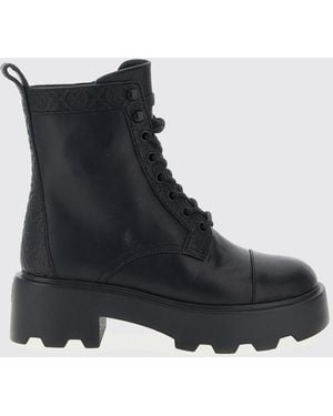 Tory Burch Leather Lace-Up Ankle Boots - Black