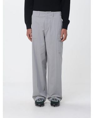 Fendi New Rich Cotton Gabardine Trousers - Grey