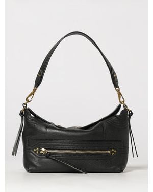 Jérôme Dreyfuss Lucky Mini Buffalo Leather Shoulder Bag With Removable Handle - Black