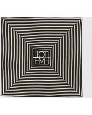 TOTEME Signature Seidenschal Mit Monogramm - Schwarz