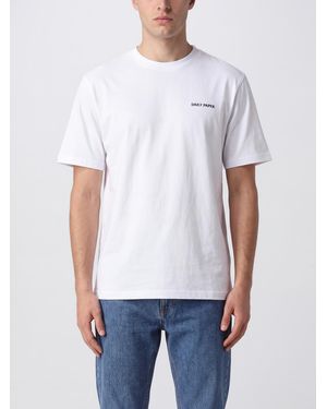 Daily Paper Short-Sleeve Cotton T-Shirt With Contrast Logo - White