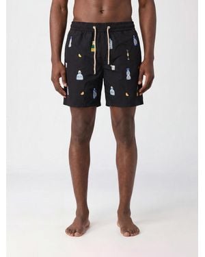 MC2 Saint Barth Polyester-Badeshorts Mit Elastischem Kordelzugbund - Schwarz