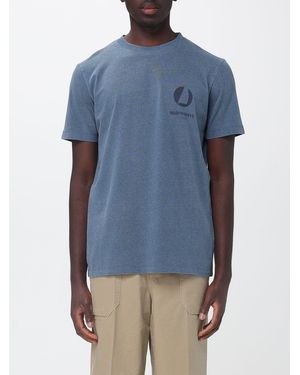 Murphy & Nye Crew-Neck Cotton T-Shirt With Contrast Back Logo - Blue