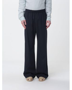 Barena Trinchetto Pinstriped Virgin Wool Pants - Blue