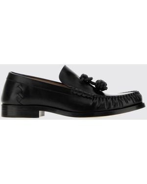 Bottega Veneta Tasselled Smooth Calf Leather Loafers - White