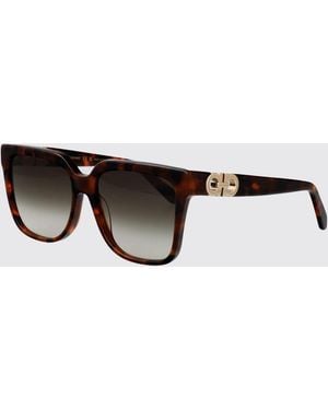 Ferragamo Rectangular Cat-Eye Sunglasses - Brown