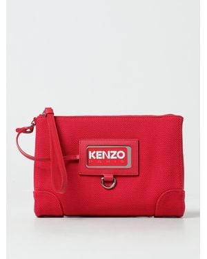 KENZO Canvas Clutch - Red