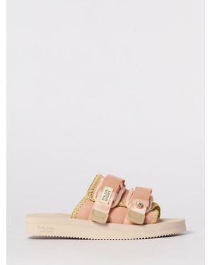 Suicoke Forte Forte X Suede And Fabric Sandal - Pink