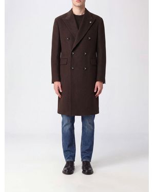 Tagliatore Double-Breasted Long Coat - Brown
