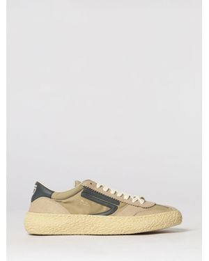 PURAAI 1.01 Vintage Nylon And Vegan Leather Trainers - Natural