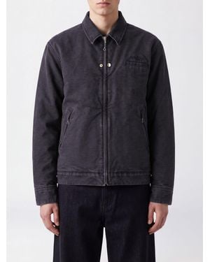 Undercover Hemdjacke Aus Denim Mit Grafik-Print Und Reißverschluss - Blau