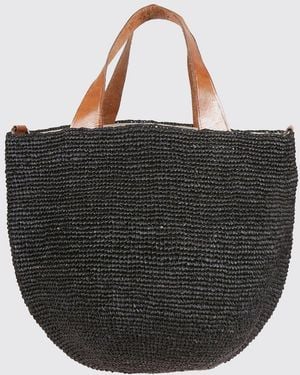 IBELIV Mirozy Raffia-Tasche - Schwarz