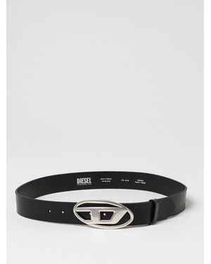 DIESEL B-1Dr Vegetable Tanned Leather Belt - Gray