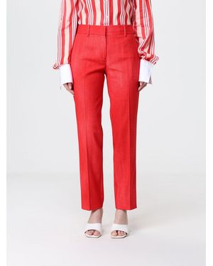 Ermanno Scervino Slim Fit Viscose Trousers - Red