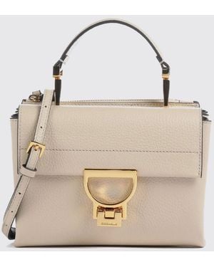 Coccinelle Arlettis Mini Grained Leather Bag - Natural