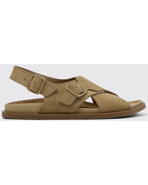 Camper Lluc Suede Sandals - Natural