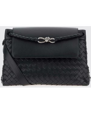 Bottega Veneta Andiamo Messenger-Tasche Aus Kalbsleder Mit Intrecciato-Muster - Schwarz