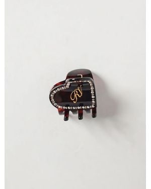 Roger Vivier Acetate Hair Clip With Set Rhinestones - Brown