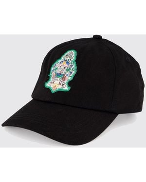 CASABLANCA Cotton Baseball Cap With Embroidered Logo And Adjustable Strap - Black