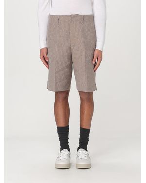 Fendi Linen Cotton Shorts - Natural