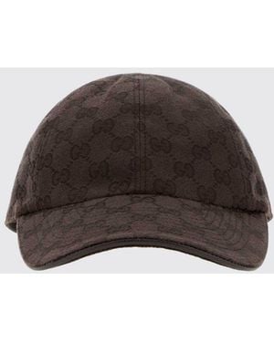 Gucci Gorra De Béisbol En Jacquard De Algodón Con Monograma Gg - Marrón