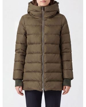Herno A-Shape Short Water-Repellent Nylon Down Jacket With Hood - Brown