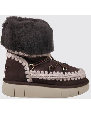 Mou Flat Ankle Boot - Black
