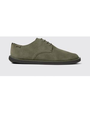 Camper Wagon Suede Derby Shoes - Green