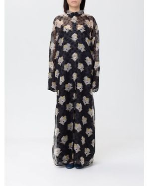 Fendi Silk Shirtdress With Floral Print - White
