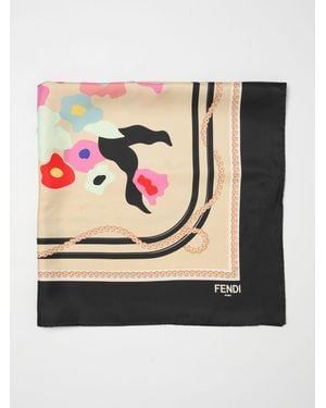 Fendi Pañuelo De Seda Estampado - Neutro