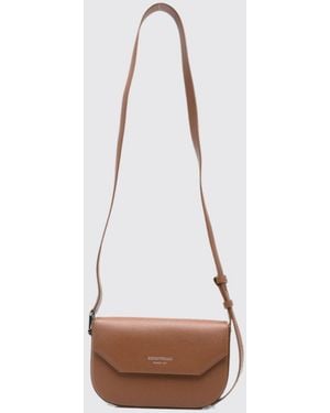 Emporio Armani Minibolso Bandolera De Piel Graneada Con Solapa Magnética - Blanco
