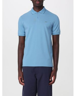 Sun 68 Cotton Polo Shirt - Blue