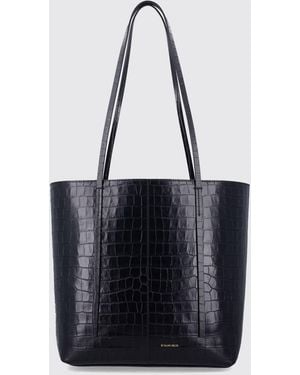 By Malene Birger Croc-Effect Calf Leather Shoulder Bag - Black