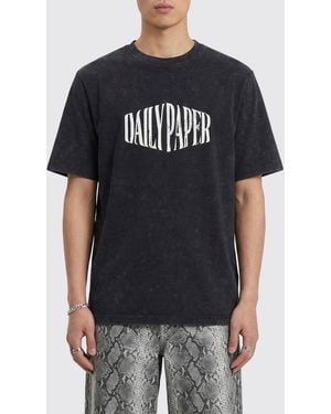 Daily Paper Cotton Crew Neck Pullover With Logo - Black