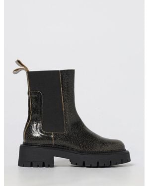 A.Bocca Flat Ankle Boot - Black