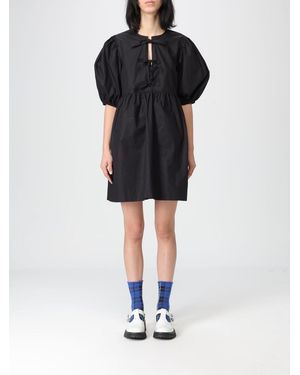 Ganni Cotton Mini Dress - Black