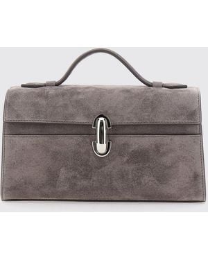 SAVETTE Bolso De Mano Mini Symmetry En Piel De Becerro Vuelta - Gris