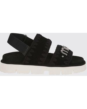 Mou Flat Sandals - Black