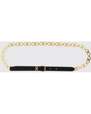 Ferragamo Gancini Buckle Belt - Natural