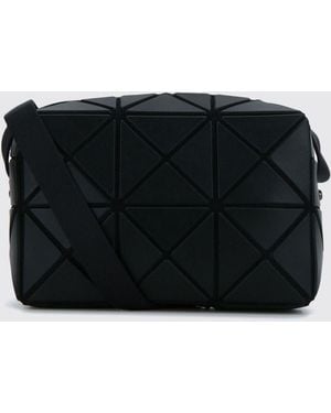 Issey Miyake Mini Camera Bag With Geometric Design And Flat Strap - Black
