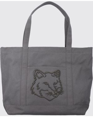Maison Kitsuné Maison KitsunÉ Baumwoll-Einkaufstasche Mit Logo - Grau