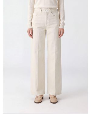 Dondup Jean Jacklin Large À Taille Haute En Denim De Coton Stretch - Neutre