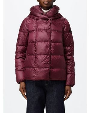 Peuterey Kurze Stepp-Daunenjacke Aus Nylon Mit Kapuze Und Wasserabweisendem Finish - Rot