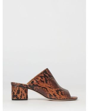 Vic Matié Vic Mati&Eacute Python Print Leather Mules - Brown