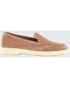 Santoni Yalta Suede Loafer - Pink