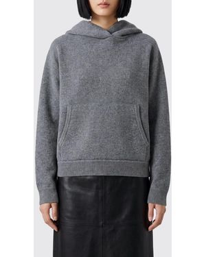 Rohe Knit Wool Blend Hoodie With Kangaroo Pocket - Grey